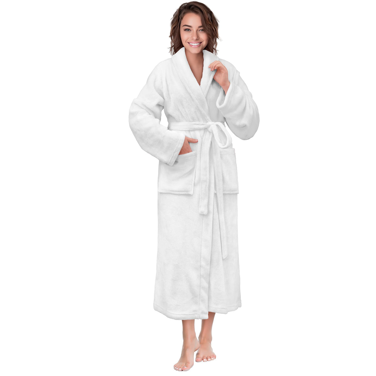 PAVILIA Womens Robe Fleece Plush Soft, Fluffy Fuzzy Cozy Warm Bathrobe