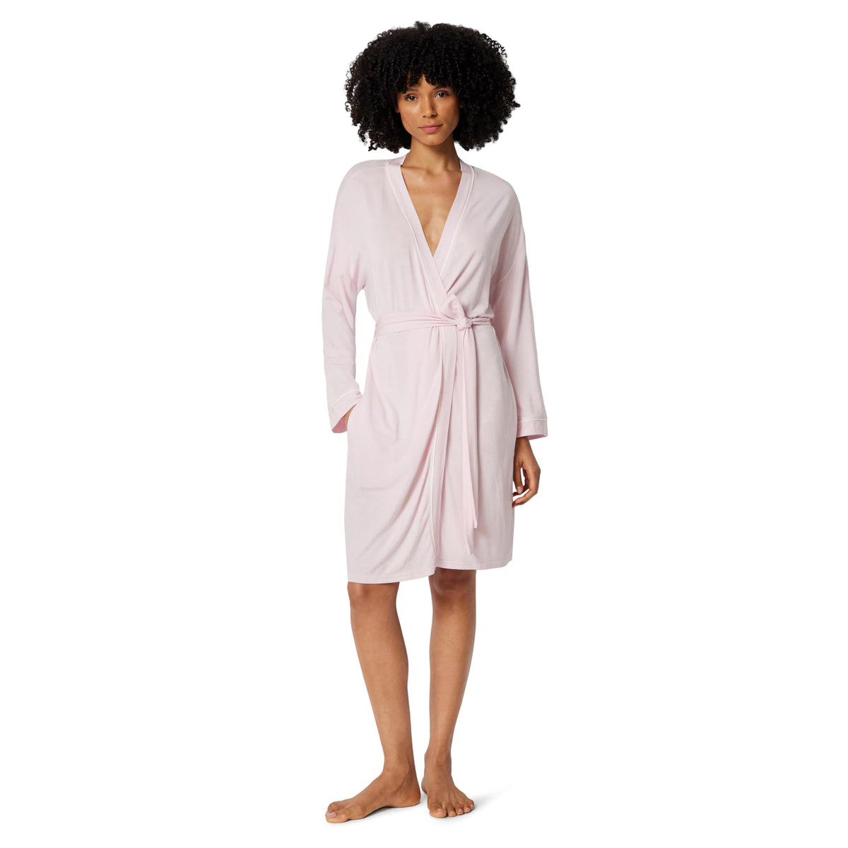 Amazon Essentials Women's Long Sleeve Robe, Modal-Blend Bathrobe