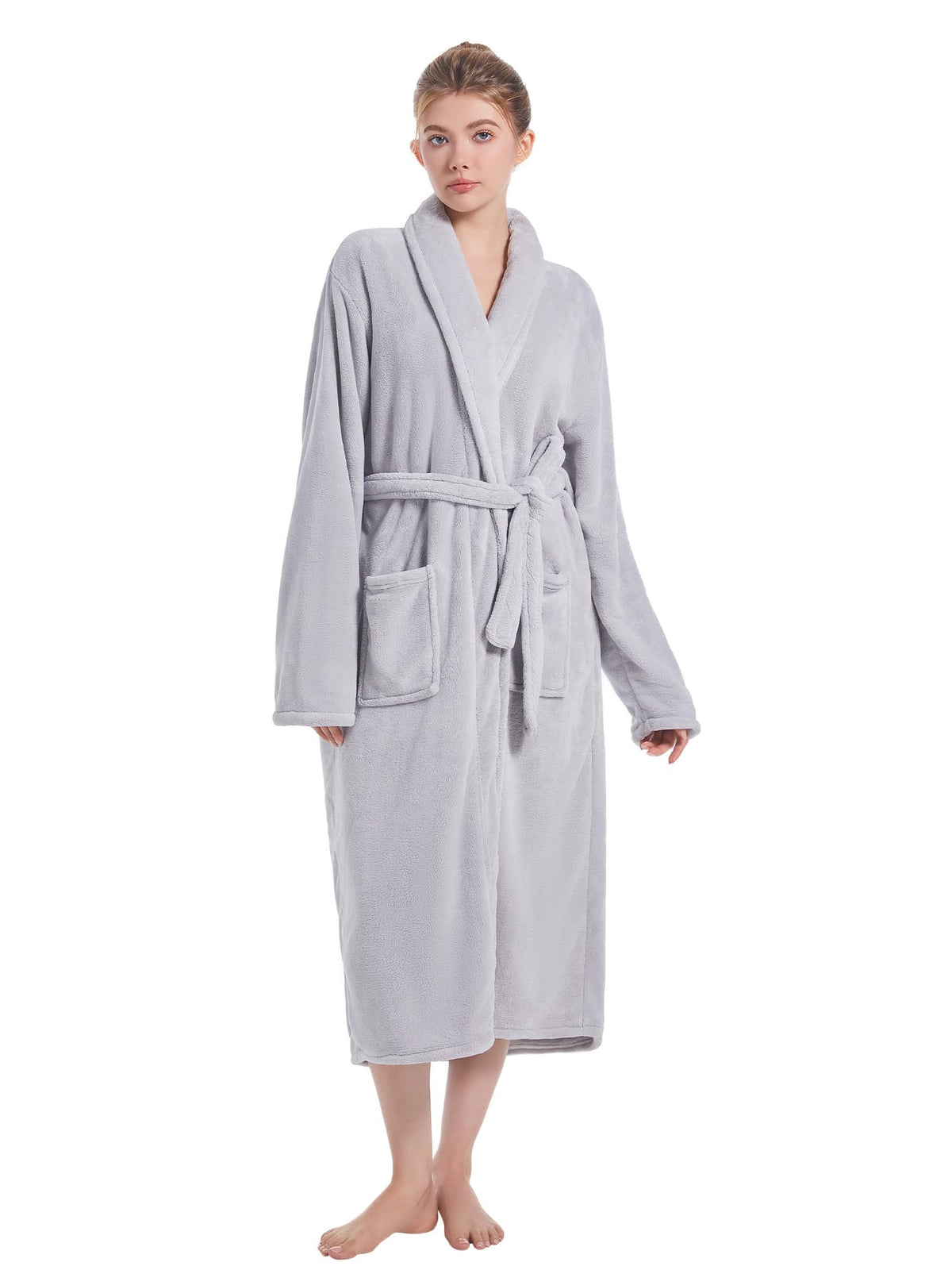 Soft Robe For Women,Warm Plush Bath Robes Female,Spa Towel After Shower Lightweight Long Bathrobe
