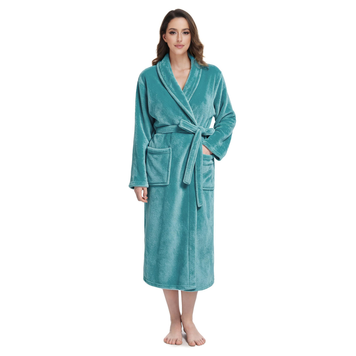 Fluffy Soft Robes for Women, Warm Fleece Womens Robe, Cozy Bathrobe