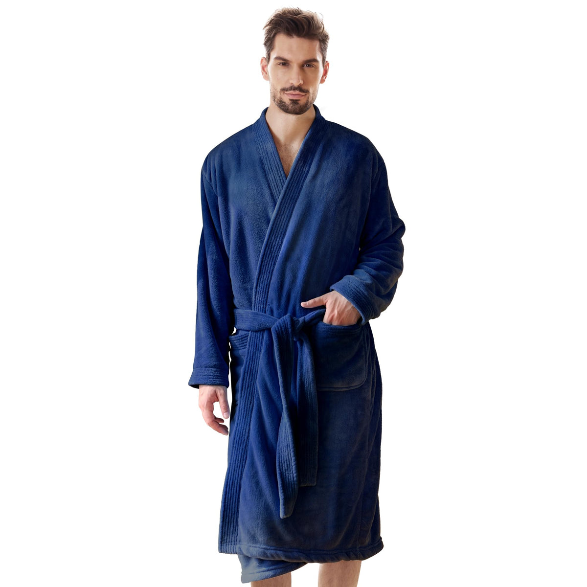 PJGGZ Towel Robe for Men - Ultra-Absorbent Soft Quick Dry Towel Bathrobe Kimono for Shower, Spa & Hotel