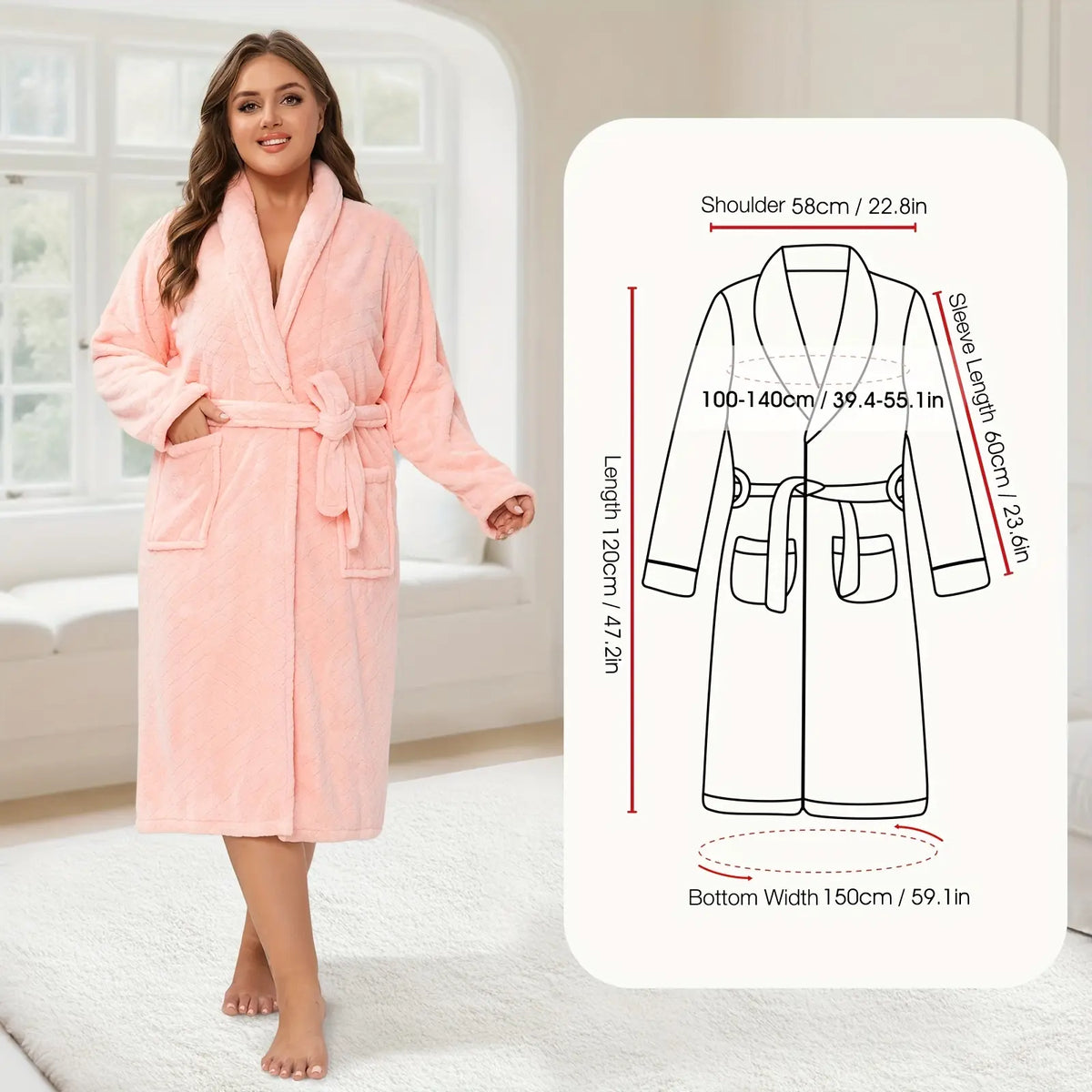 1 Pcs Bathrobe / 2-Piece Bath Skirts Set - 80x210cm & 80x160cm, 350GSM, Oversized Bathing Towel + Ladies' Bath Cap + Adjustable Wearable Skirt, Fits M-XXXXL, Thickened, Ideal for Home, Travel, Sauna & Spa