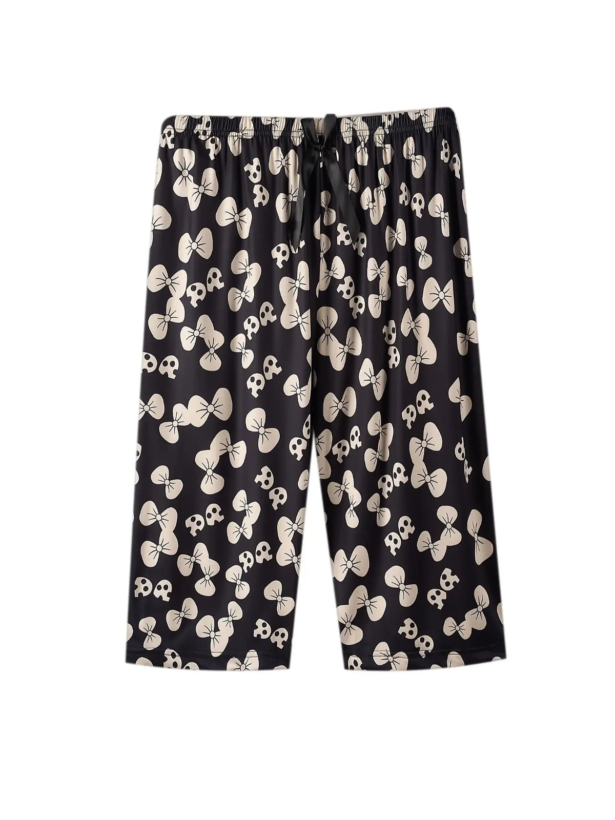 Women's Loose Fit Casual Pants Set, Pajama Set, Butterfly Printed Summer Sleepwear Shorts, All-Over Print Home Wear, Plus Size Boho Style, Loungewear, Homewear, Relaxed Fit Sleepwear, Pajamas Sets, Loose Lounge Clothes