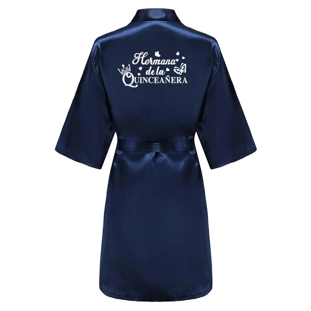 Mis Quince Años Bathrobe Mama de la Quinceañera Robe Woman Homewear Party Gift
