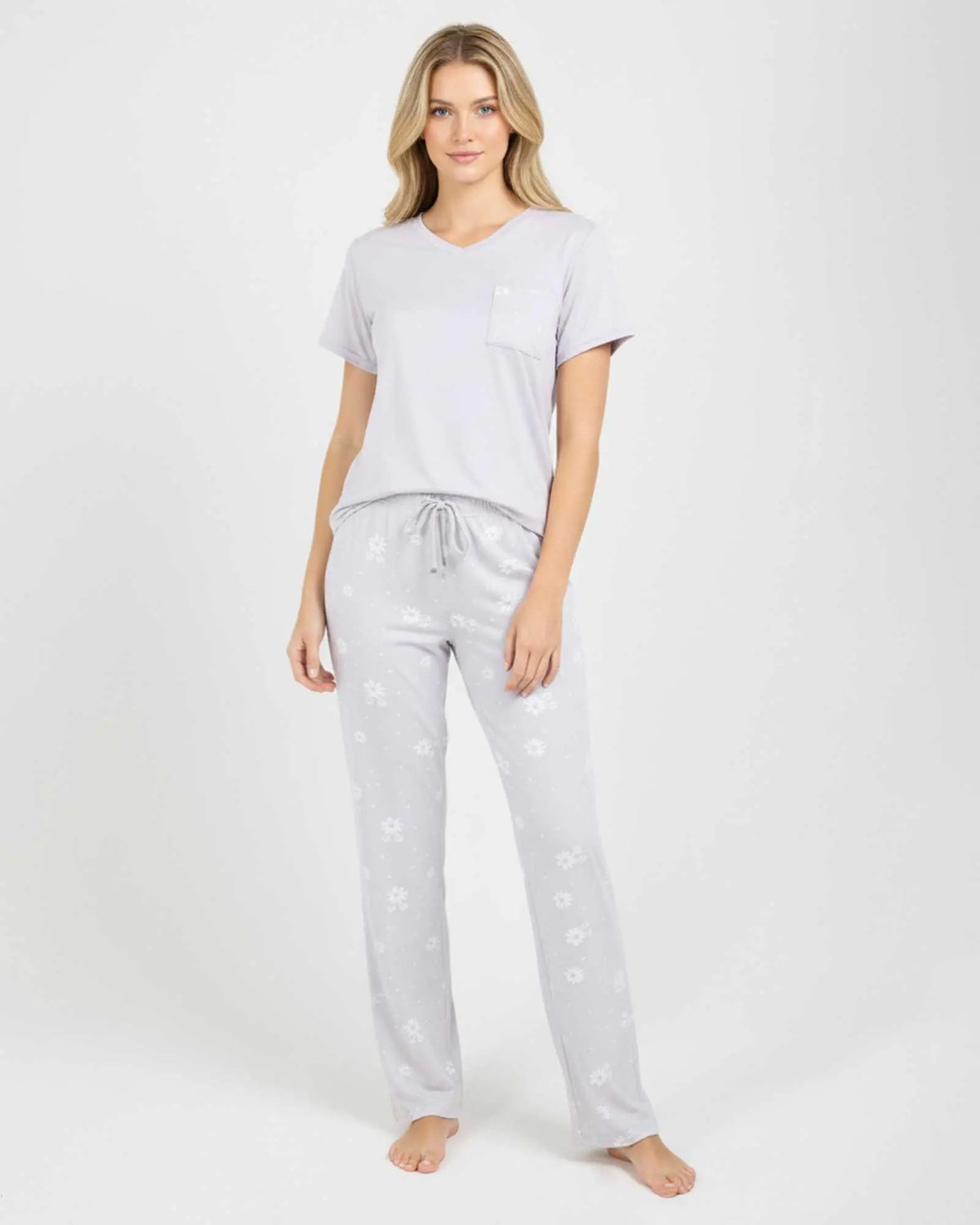 Real Essentials 2 Pack: Women's Comfy Pajama Sets - Short Sleeve Ladies Loungewear Sleepwear PJs (Available In Plus)