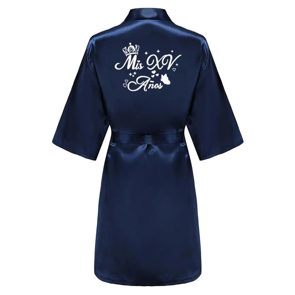 Mis Quince Años Bathrobe Mama de la Quinceañera Robe Woman Homewear Party Gift