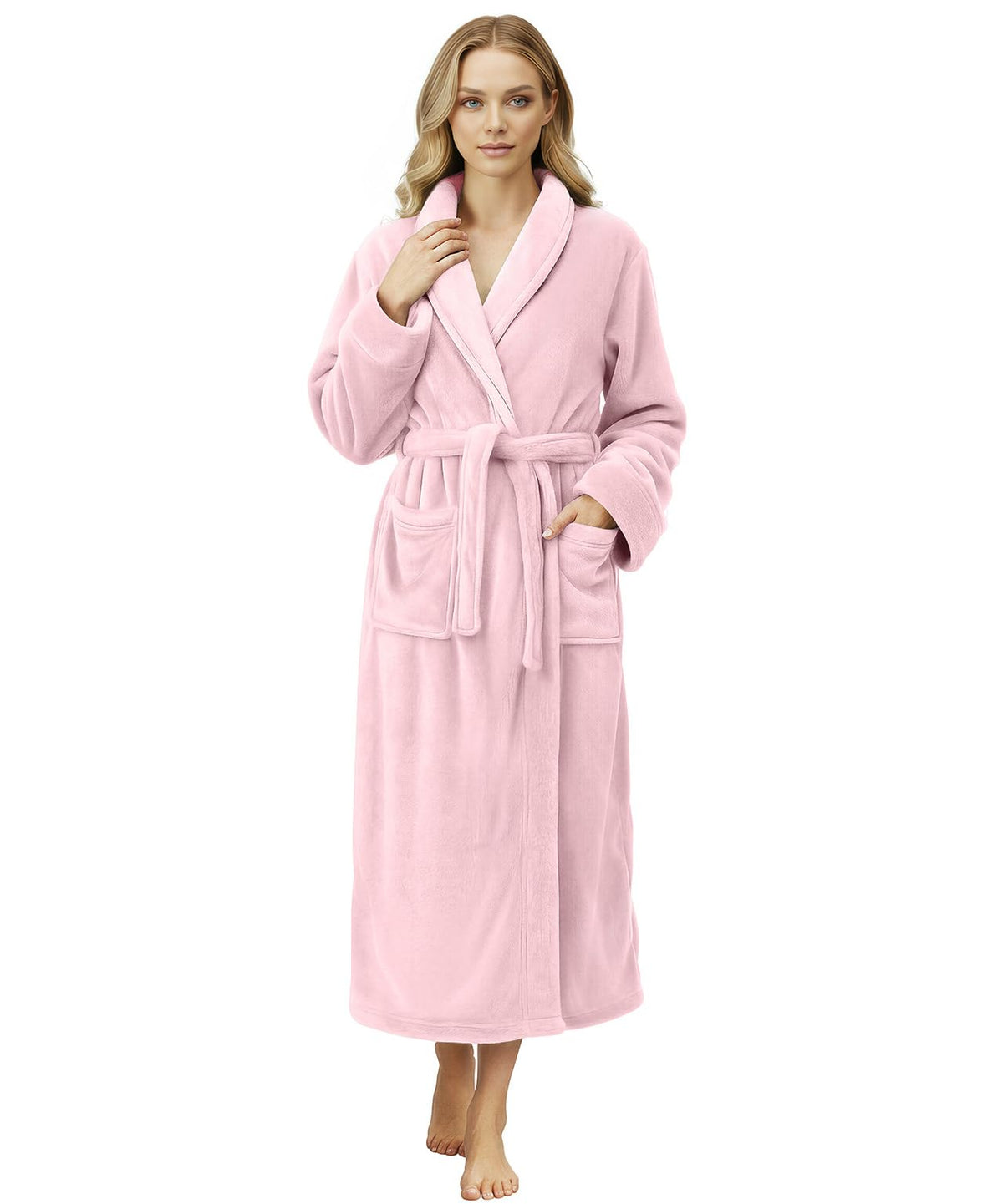 Premium Ultra Soft Robes for Women Plush Fleece Long Bathrobe
