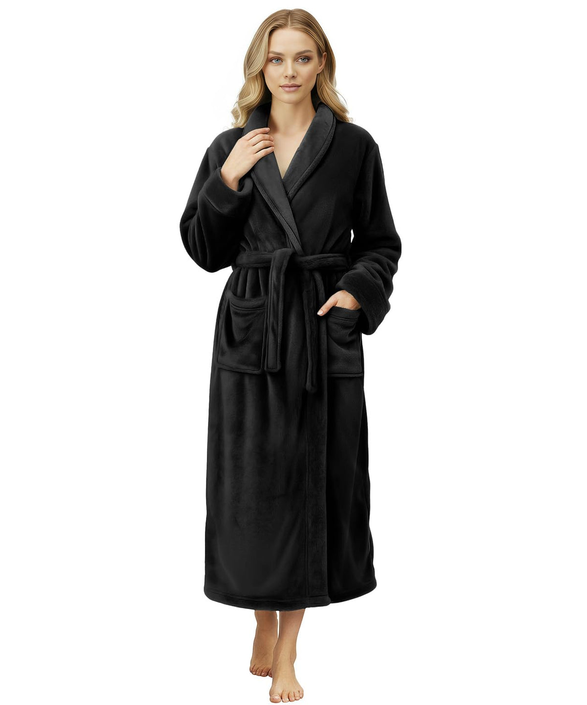 Premium Ultra Soft Robes for Women Plush Fleece Long Bathrobe