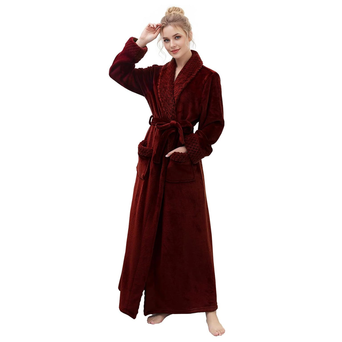 Premium Long Robes for Women: Warm Super Plush Soft Fleece Bathrobes