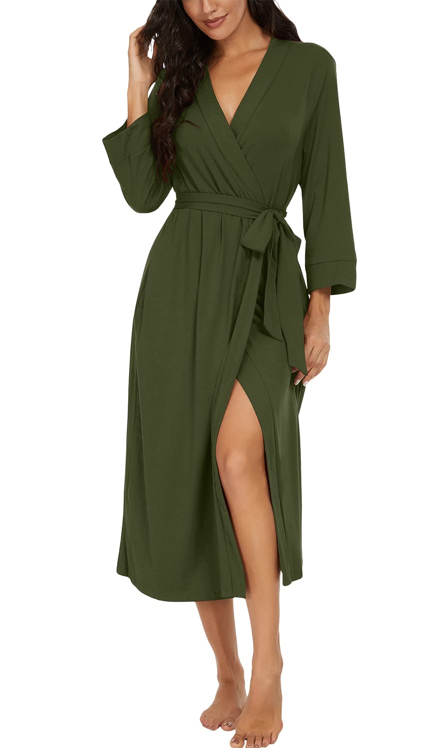 VINTATRE Robes for Women Long Knit Bathrobe XS-4XL