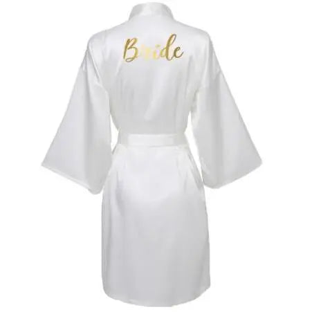 Silk Satin Robes Bridesmaid Bride Robes Bridesmaid Robes Wedding Long Robe Bathrobe Gold Print Royal Blue Robe