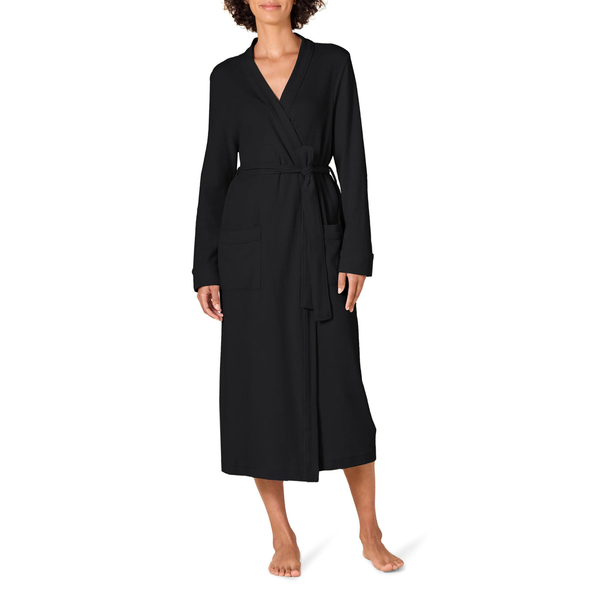 Amazon Essentials Women's Lightweight Waffle Bath Robe (Available in Plus Size)