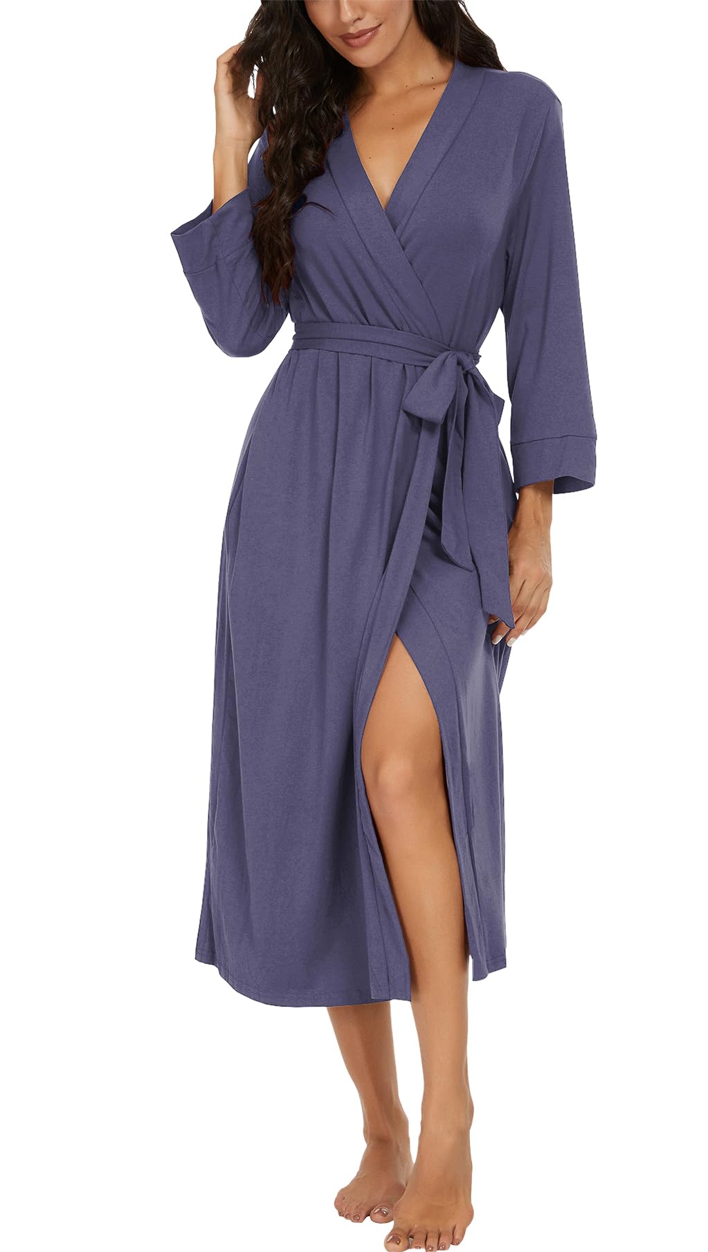 VINTATRE Robes for Women Long Knit Bathrobe XS-4XL