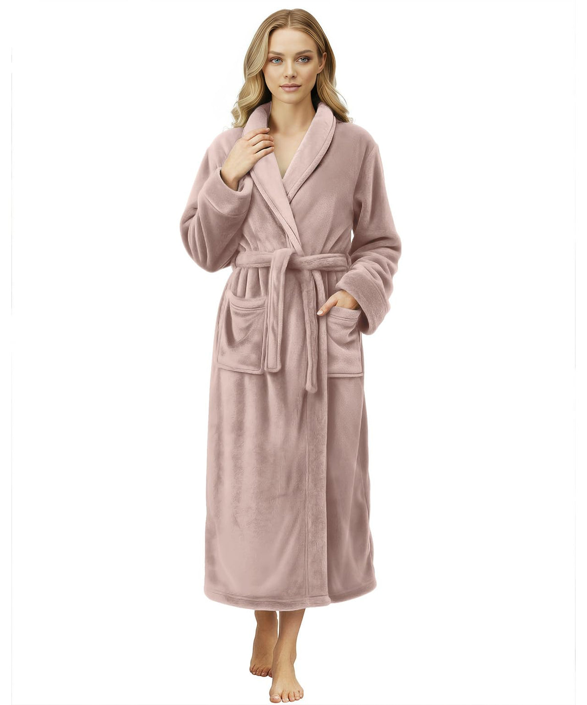Premium Ultra Soft Robes for Women Plush Fleece Long Bathrobe