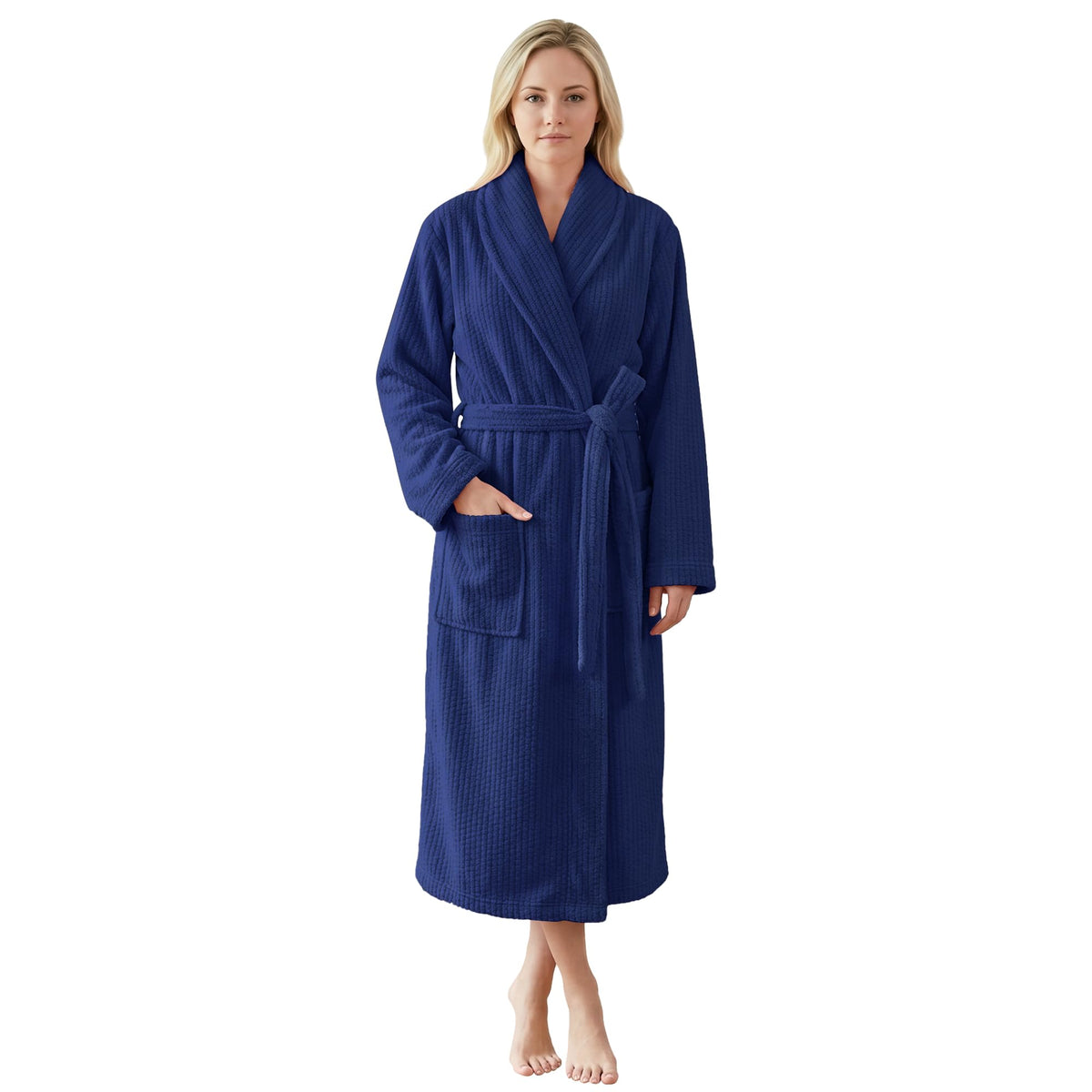 PJGGZ Women's Shawl Collar Bathrobe, Soft Long Towel Robes for Women - Super Absorbent Quick Dry yet Warm