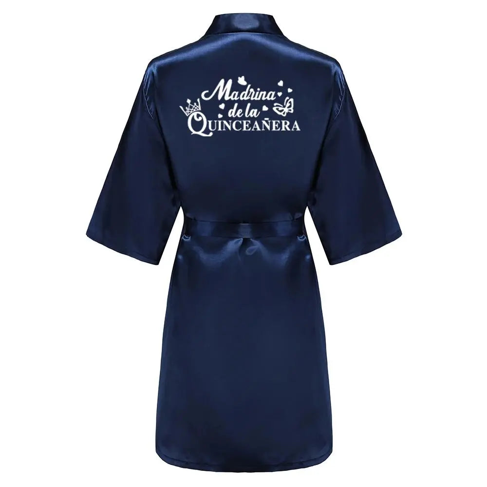 Mis Quince Años Bathrobe Mama de la Quinceañera Robe Woman Homewear Party Gift