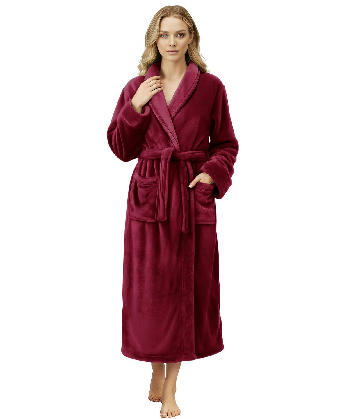 Premium Ultra Soft Robes for Women Plush Fleece Long Bathrobe