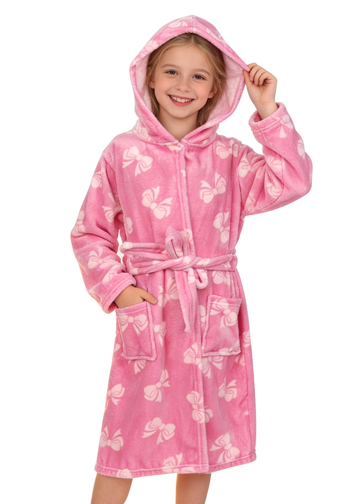Doctor Unicorn Soft Hooded Rainbow Bathrobe Sleepwear for Girls