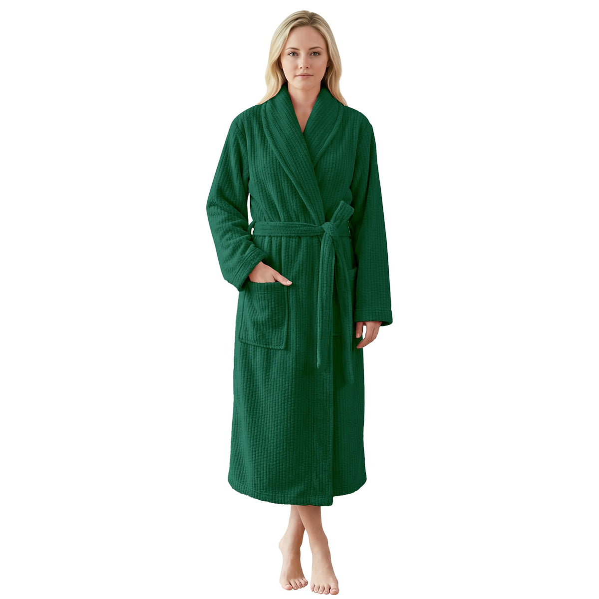 PJGGZ Women's Shawl Collar Bathrobe, Soft Long Towel Robes for Women - Super Absorbent Quick Dry yet Warm