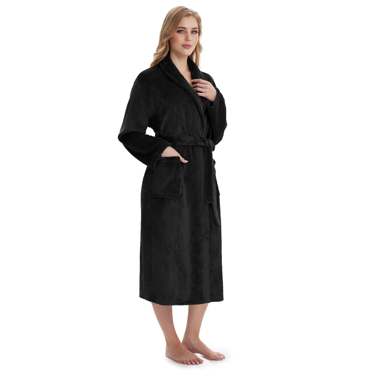 Fluffy Soft Robes for Women, Warm Fleece Womens Robe, Cozy Bathrobe