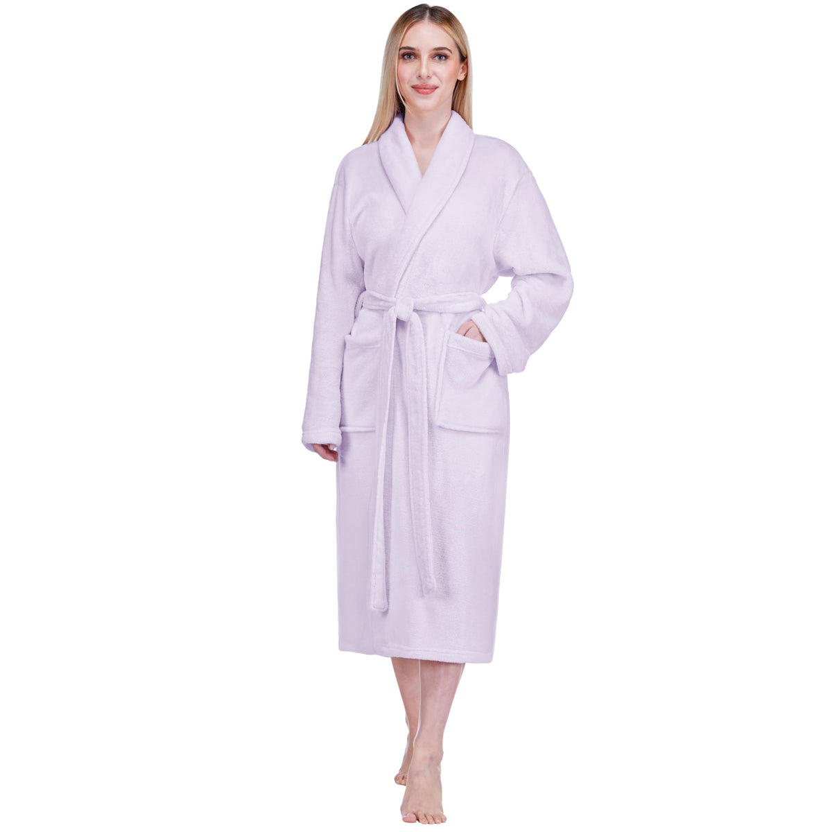 PAVILIA Womens Robe Fleece Plush Soft, Fluffy Fuzzy Cozy Warm Bathrobe