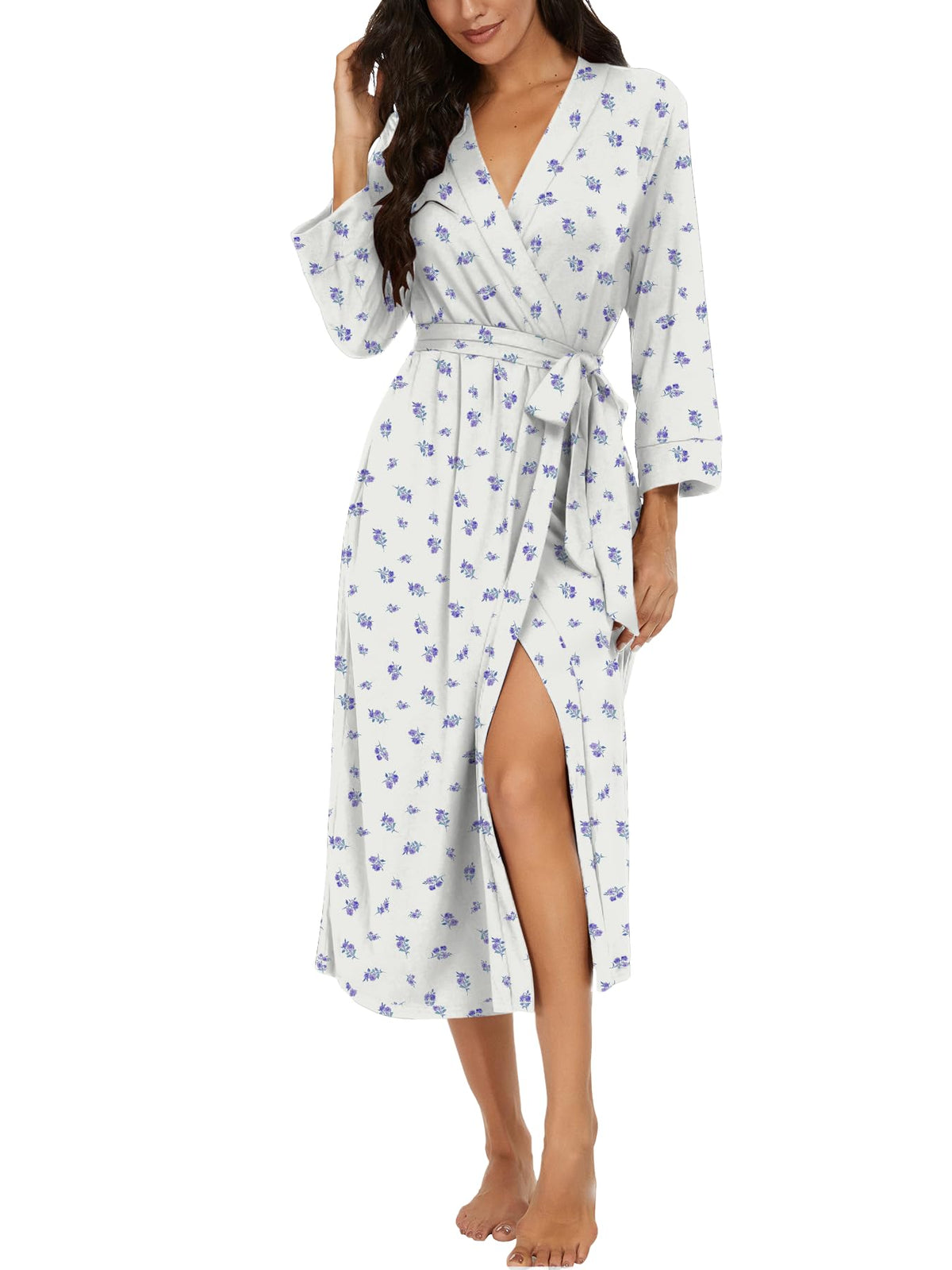 VINTATRE Robes for Women Long Knit Bathrobe XS-4XL