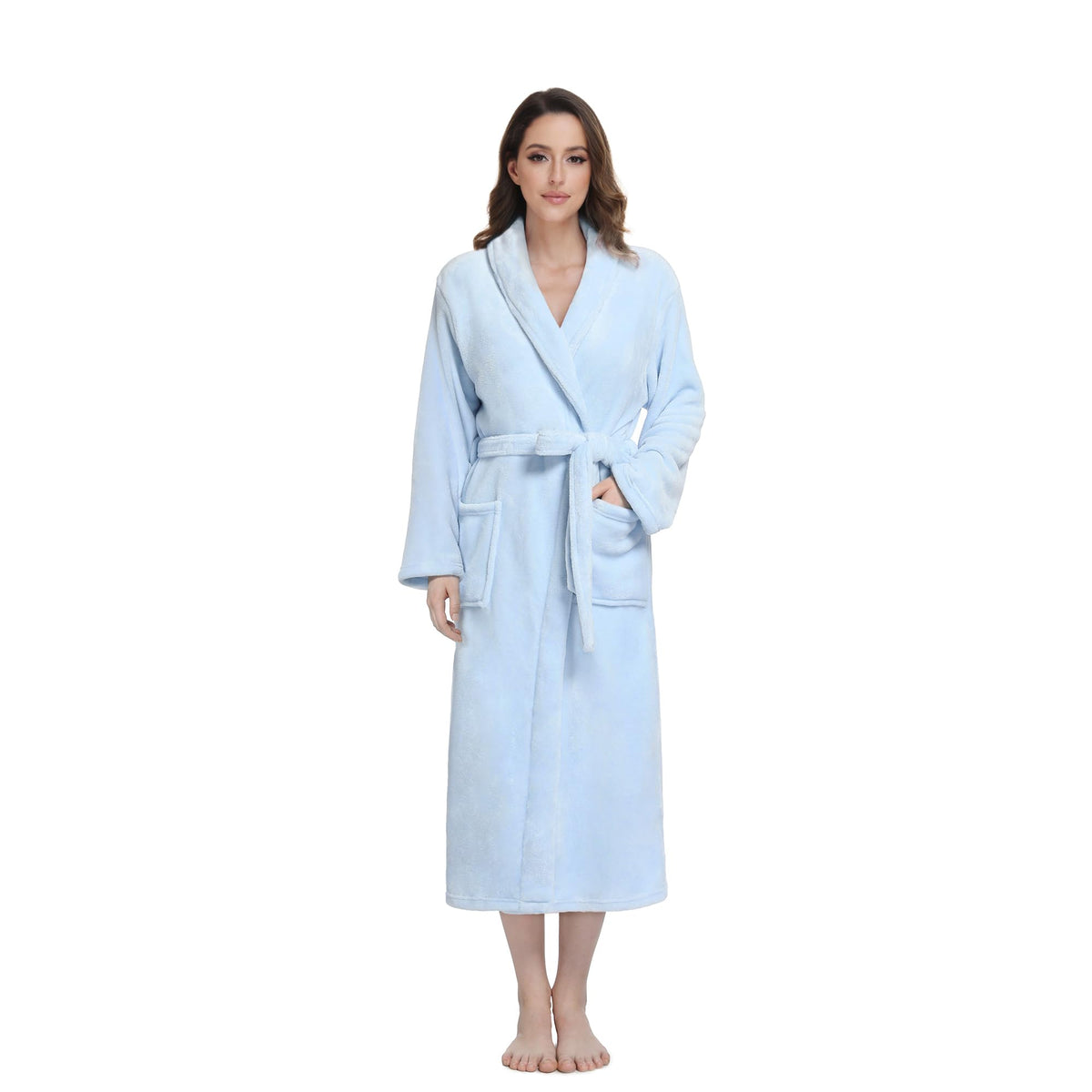 Fluffy Soft Robes for Women, Warm Fleece Womens Robe, Cozy Bathrobe