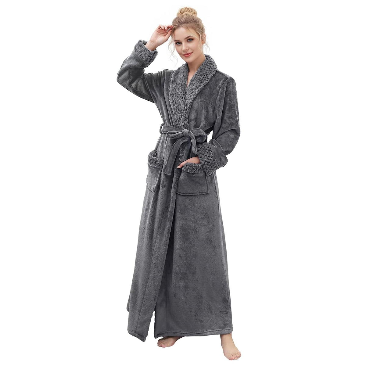 Premium Long Robes for Women: Warm Super Plush Soft Fleece Bathrobes