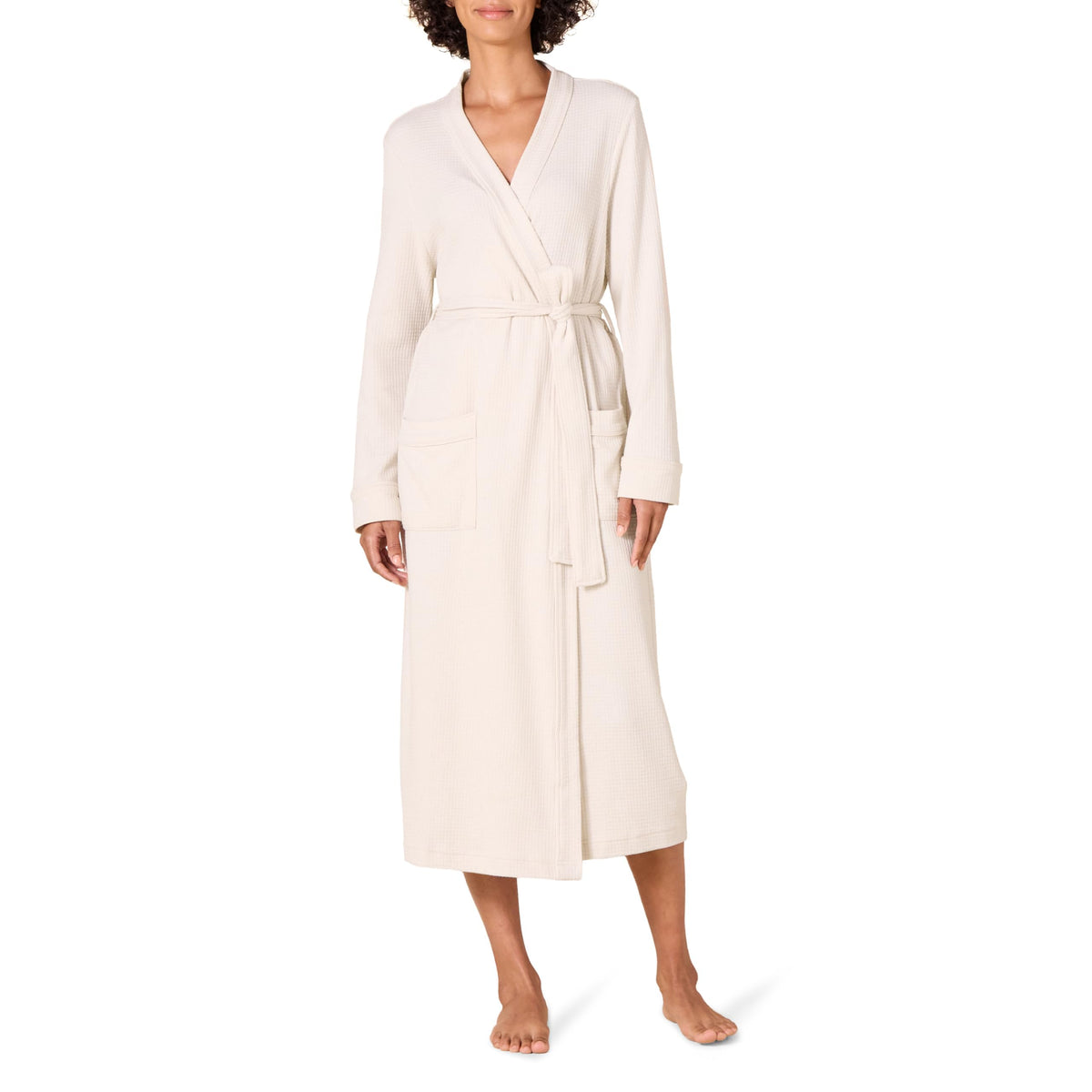 Amazon Essentials Women's Lightweight Waffle Bath Robe (Available in Plus Size)