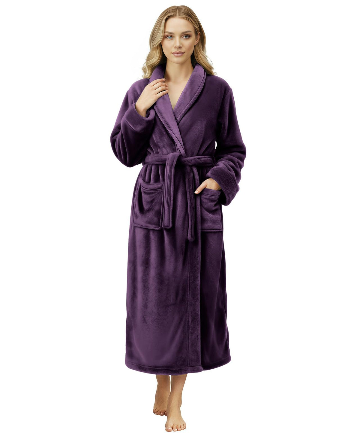 Premium Ultra Soft Robes for Women Plush Fleece Long Bathrobe