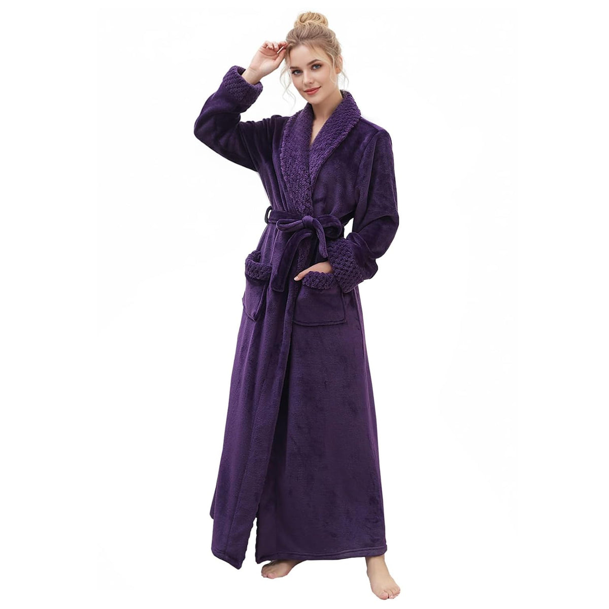 Premium Long Robes for Women: Warm Super Plush Soft Fleece Bathrobes