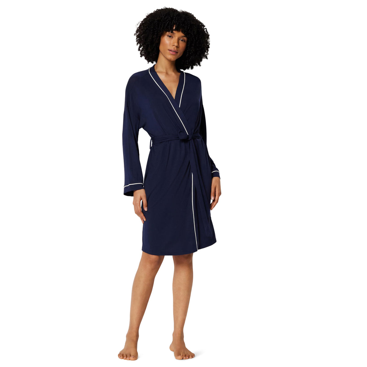 Amazon Essentials Women's Long Sleeve Robe, Modal-Blend Bathrobe