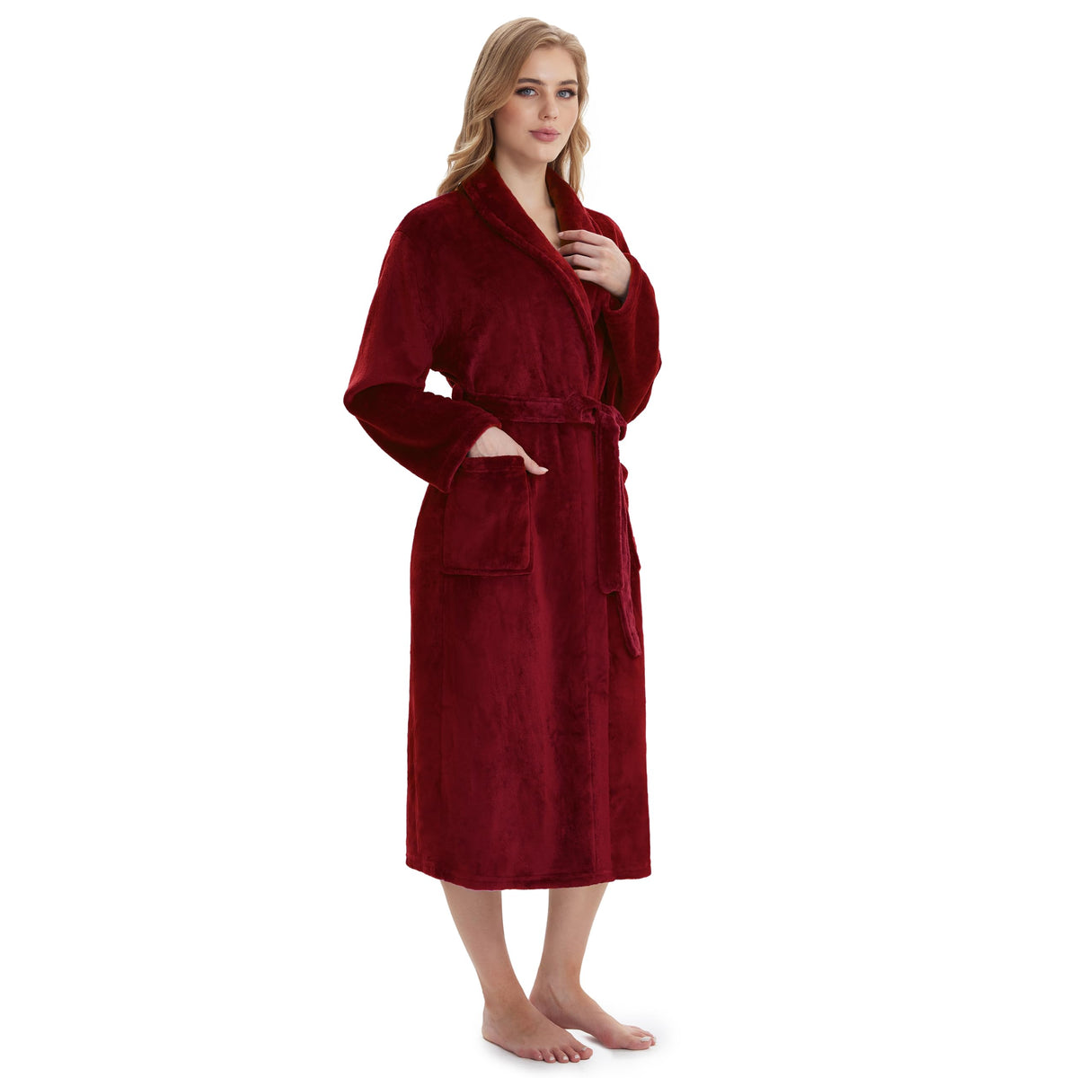 Fluffy Soft Robes for Women, Warm Fleece Womens Robe, Cozy Bathrobe