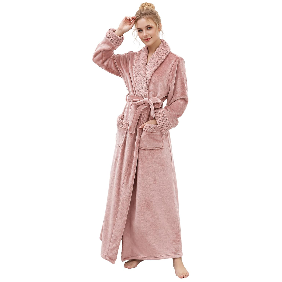 Premium Long Robes for Women: Warm Super Plush Soft Fleece Bathrobes