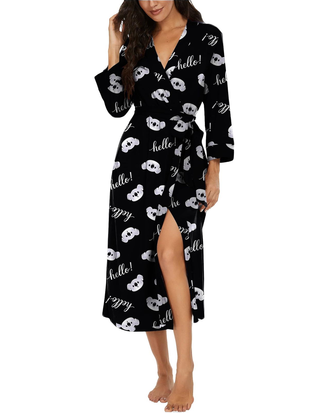 VINTATRE Robes for Women Long Knit Bathrobe XS-4XL