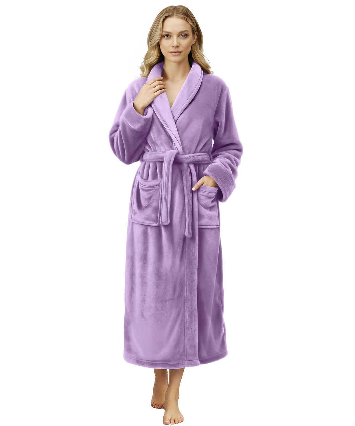 Premium Ultra Soft Robes for Women Plush Fleece Long Bathrobe