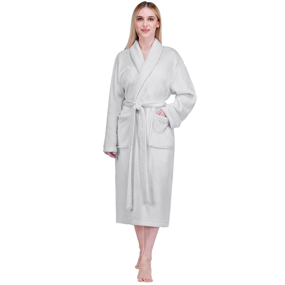 PAVILIA Womens Robe Fleece Plush Soft, Fluffy Fuzzy Cozy Warm Bathrobe