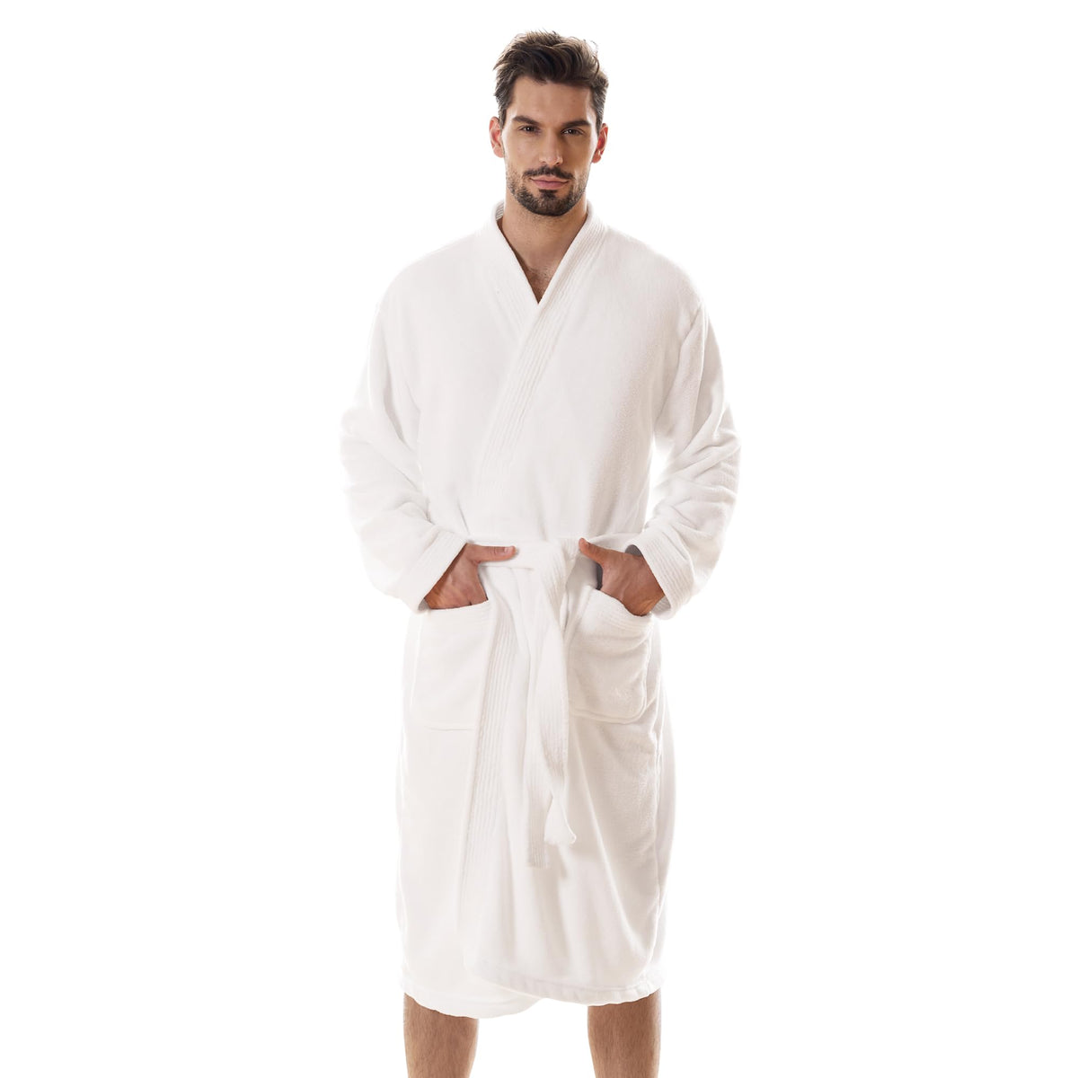 PJGGZ Towel Robe for Men - Ultra-Absorbent Soft Quick Dry Towel Bathrobe Kimono for Shower, Spa & Hotel