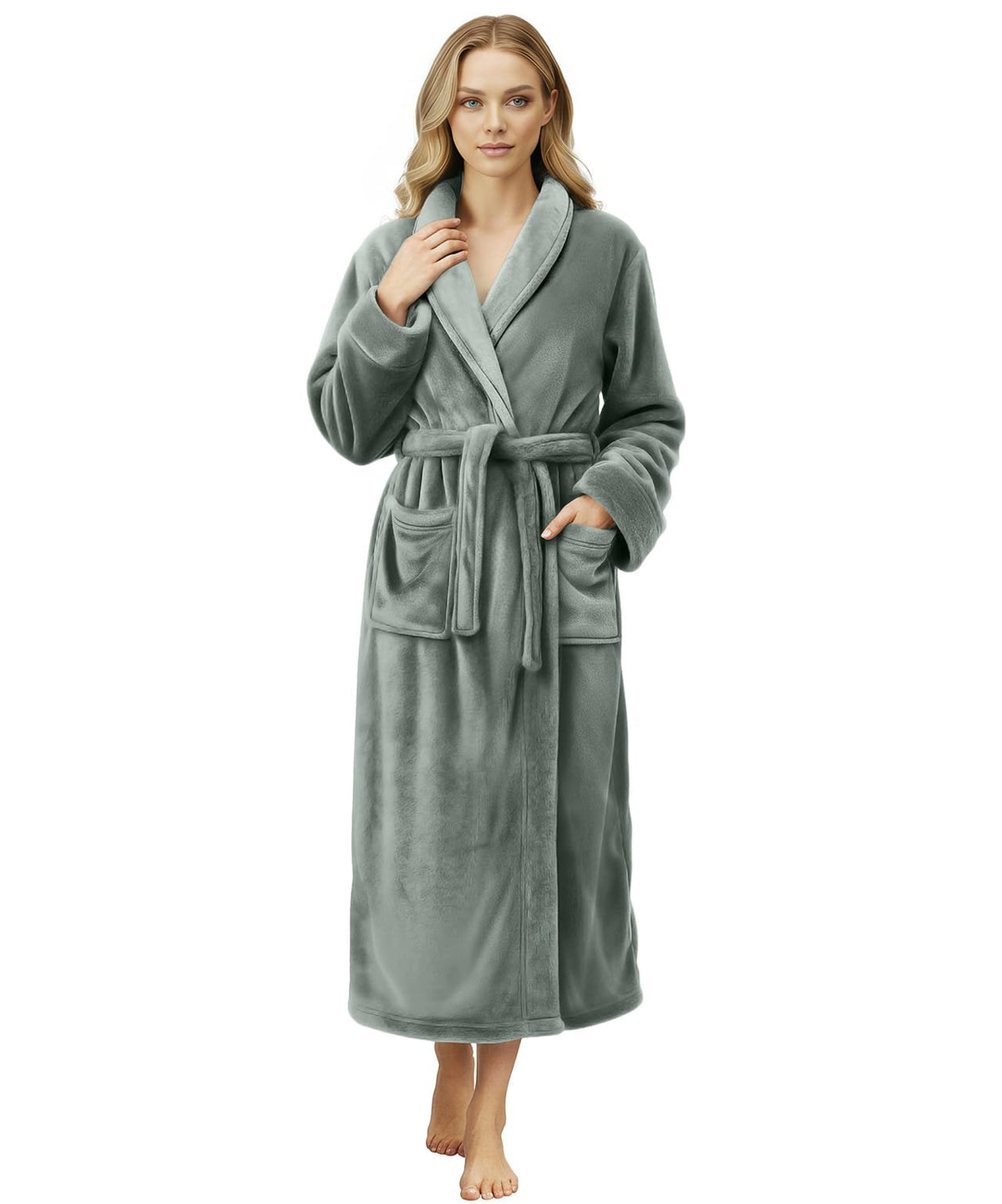 Premium Ultra Soft Robes for Women Plush Fleece Long Bathrobe