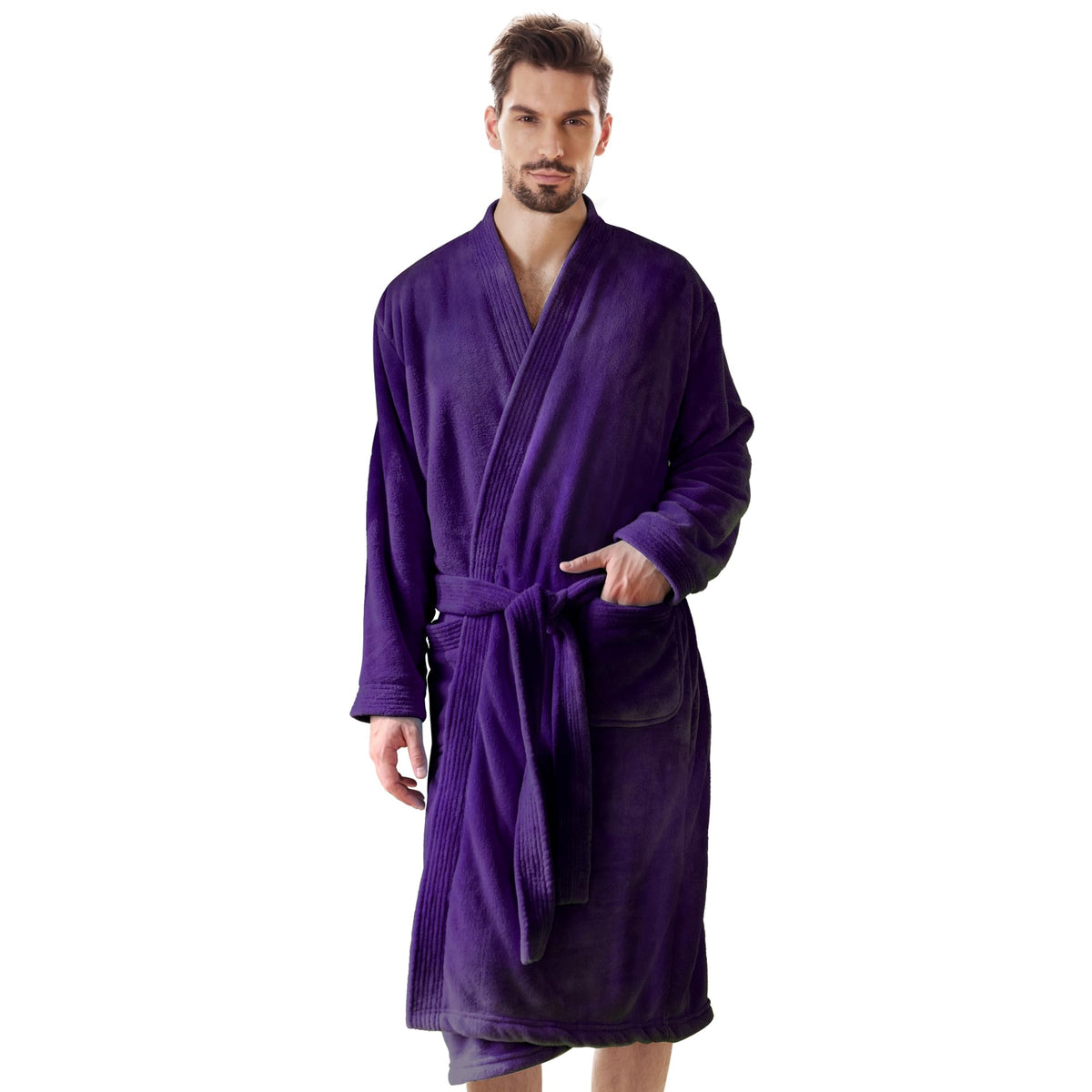 PJGGZ Towel Robe for Men - Ultra-Absorbent Soft Quick Dry Towel Bathrobe Kimono for Shower, Spa & Hotel