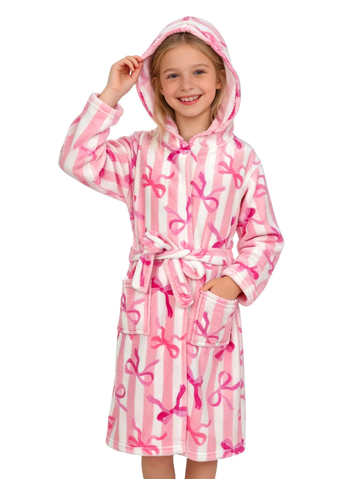 Doctor Unicorn Soft Hooded Rainbow Bathrobe Sleepwear for Girls