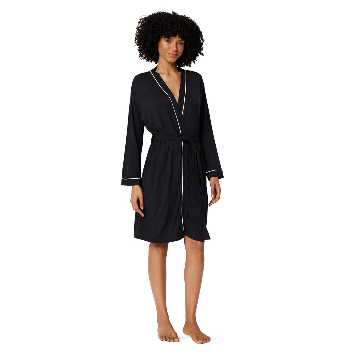 Amazon Essentials Women's Long Sleeve Robe, Modal-Blend Bathrobe