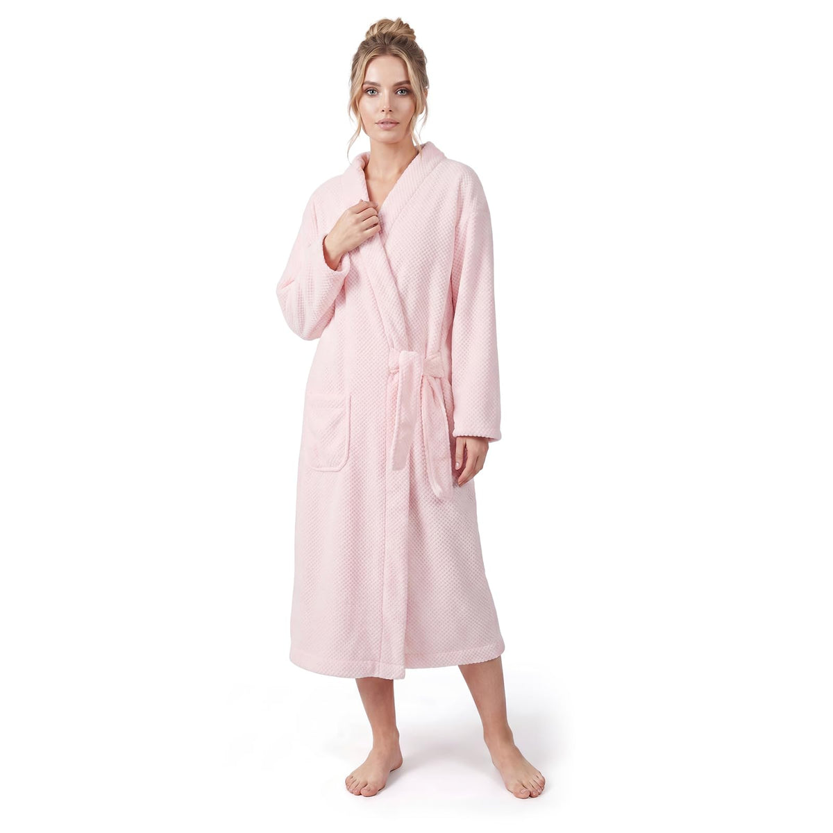 REDKISS Premium Womens Robe, Microfiber Long Bath Robe for Women, Lightweight Soft Women's Bathrobe