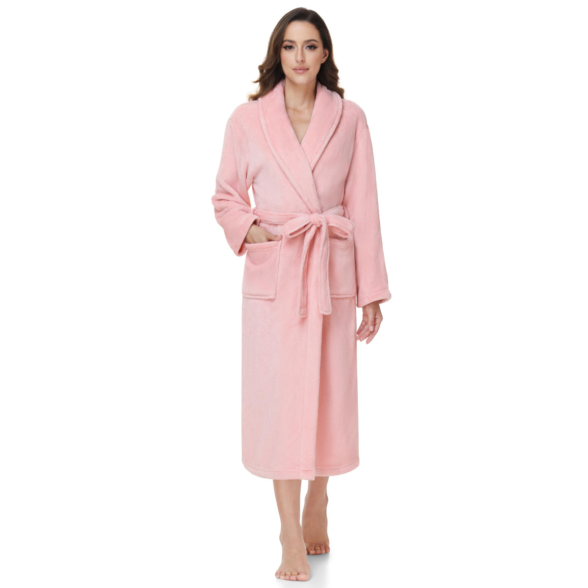 Fluffy Soft Robes for Women, Warm Fleece Womens Robe, Cozy Bathrobe