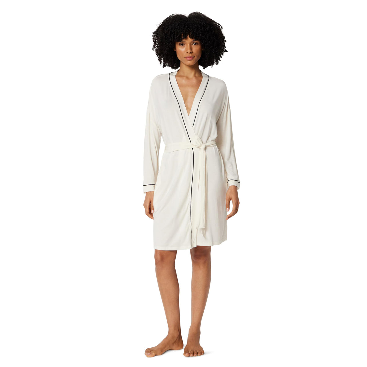 Amazon Essentials Women's Long Sleeve Robe, Modal-Blend Bathrobe