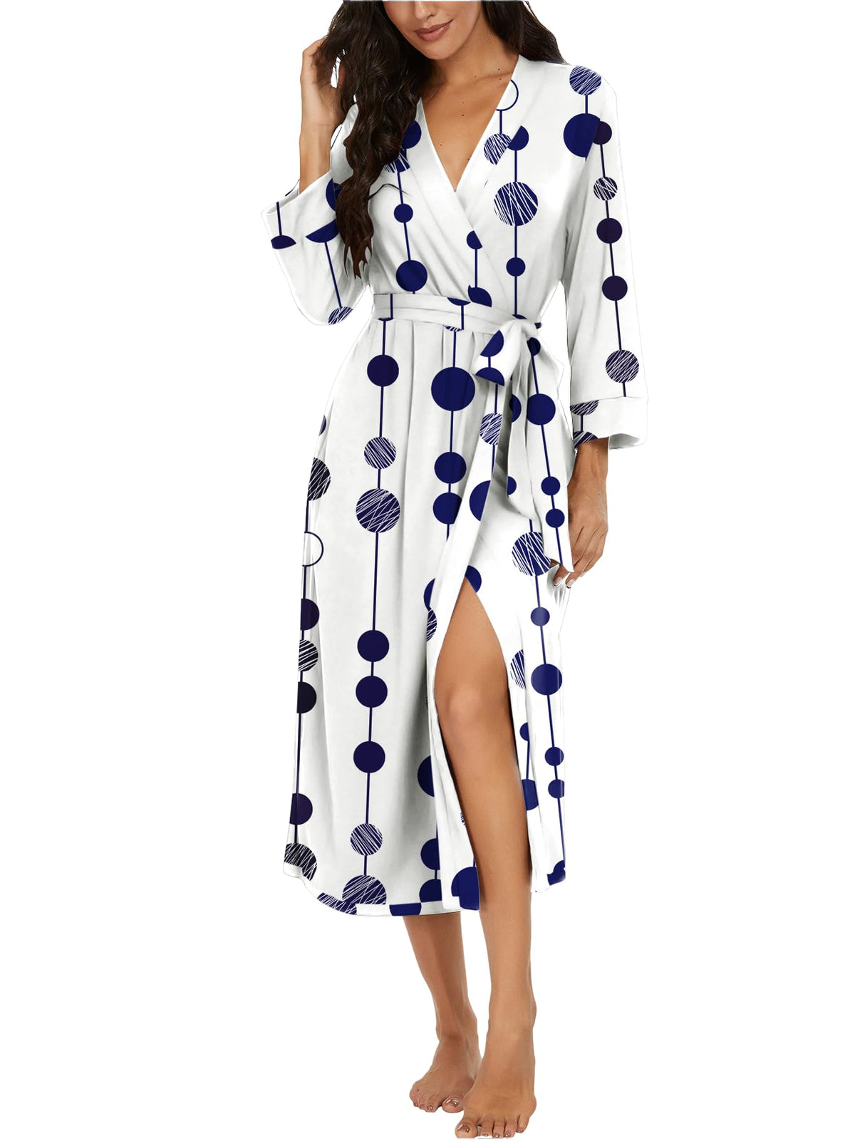 VINTATRE Robes for Women Long Knit Bathrobe XS-4XL