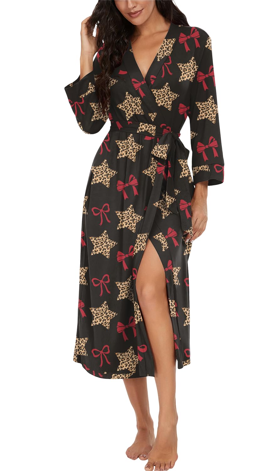 VINTATRE Robes for Women Long Knit Bathrobe XS-4XL