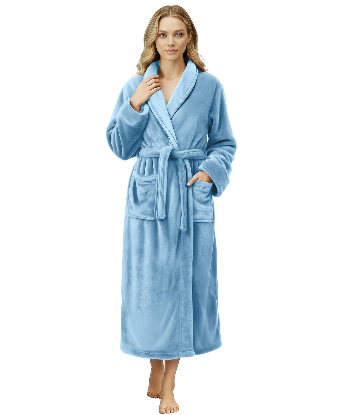 Premium Ultra Soft Robes for Women Plush Fleece Long Bathrobe