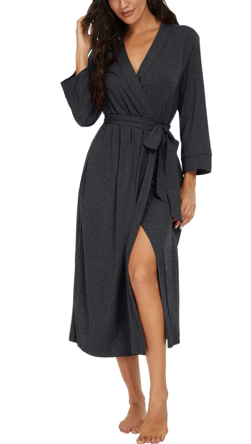 VINTATRE Robes for Women Long Knit Bathrobe XS-4XL