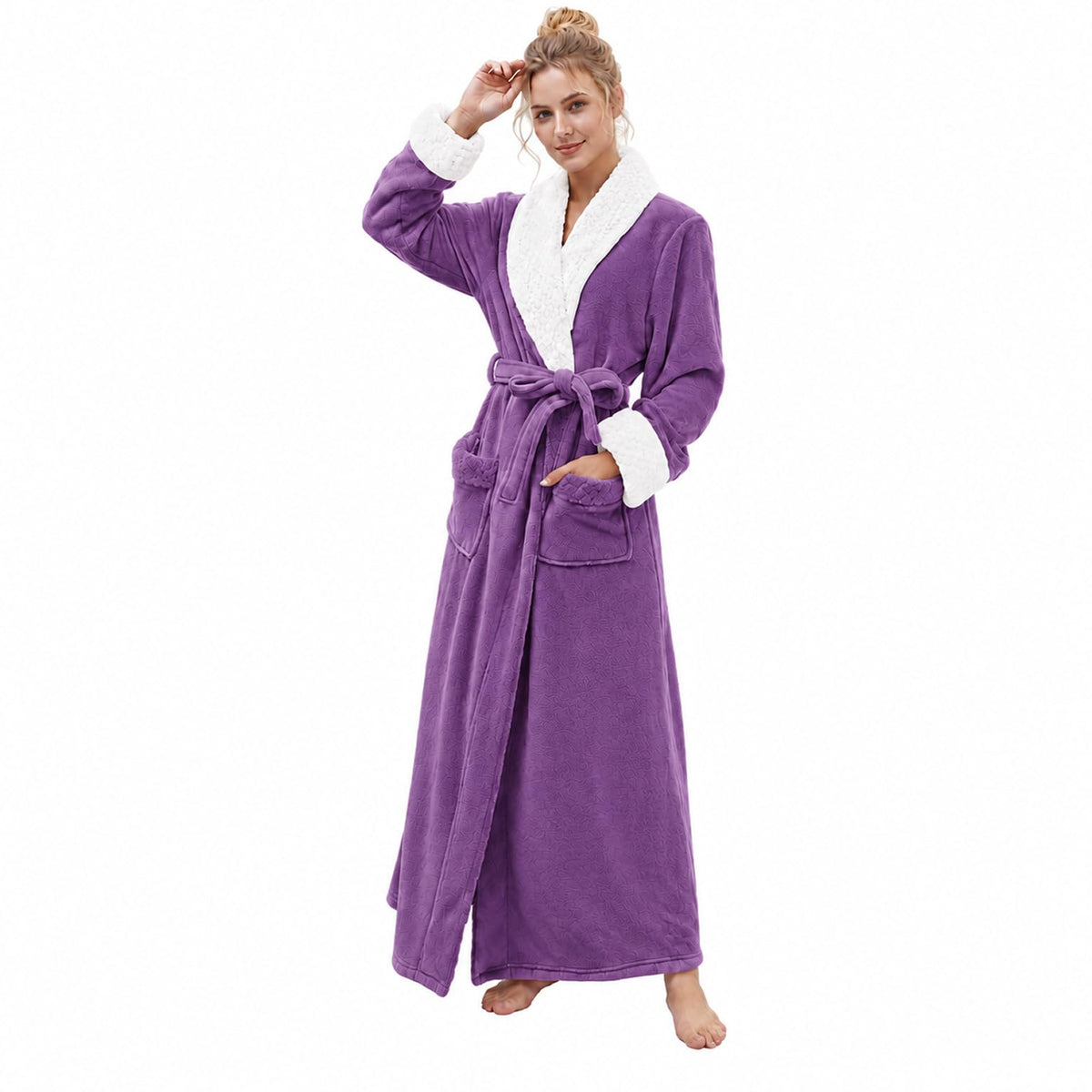 Premium Long Robes for Women: Warm Super Plush Soft Fleece Bathrobes
